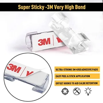 XIAOXI Cable Clips Strong Adhesive Cord Organizer