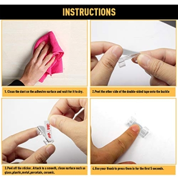 XIAOXI Cable Clips Strong Adhesive Cord Organizer