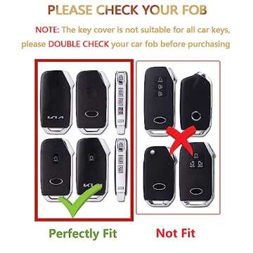 OFFCURVE Key Fob Cover for Kia Smart Key Remote - Pink Patterned Design