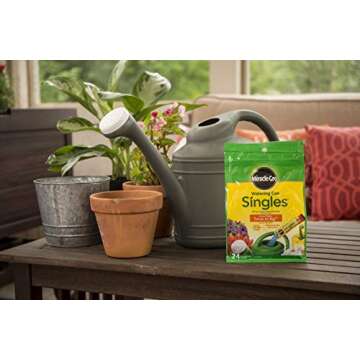 Miracle-Gro Watering Can Singles All Purpose Water Soluble Plant Food, For Flowers, Vegetables, Houseplants, Trees, Indoor and Outdoor Plants, 24 Packets