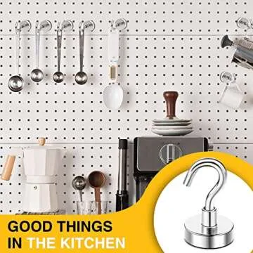 30Lbs Heavy Duty DIYMAG Magnetic Hooks - 15 Pack