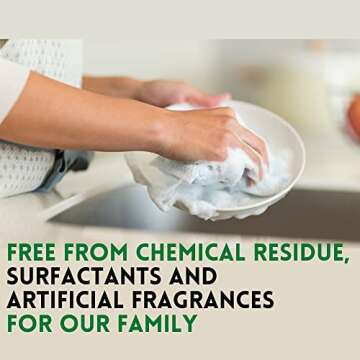 Zero Waste Natural Dish Soap Bar (Pack of 3 Bars) - Solid Vegan Dishwashing Block - Cold Processed, ...