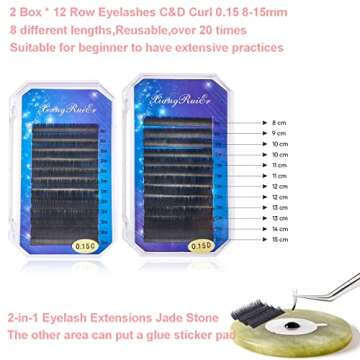 154pcs Eyelash Extension Practice Set for Professionals