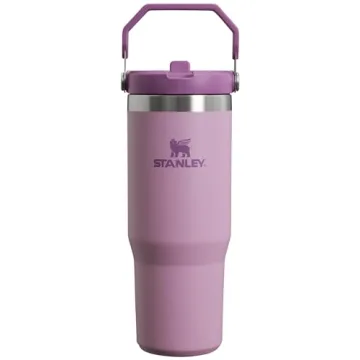 Stanley IceFlow Flip Straw Tumbler with Handle 30 oz | Twist On Lid and Flip Up Straw | Leak Resista...