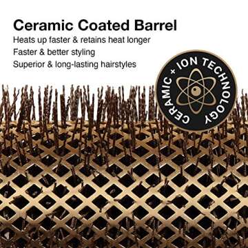 Olivia Garden NanoThermic Ceramic + Ion Round Thermal Hair Brush NT-44 (1 3/4")