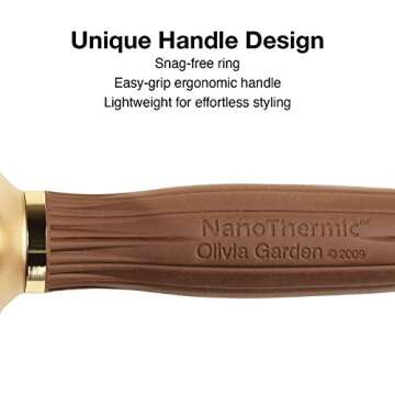 Olivia Garden NanoThermic Ceramic + Ion Round Thermal Hair Brush NT-44 (1 3/4")