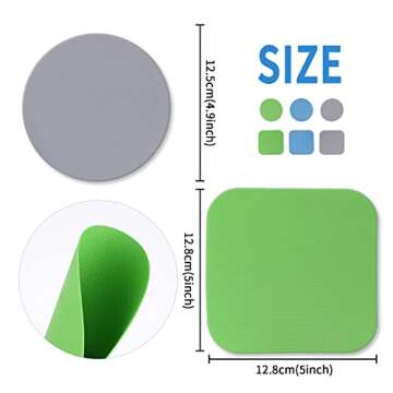 6 Pcs Jar Gripper Pads Rubber Jar Opener Grippers Multifunctional Rubber Jar Opener Kitchen Rubber G...