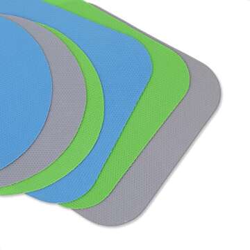 6 Pcs Jar Gripper Pads Rubber Jar Opener Grippers Multifunctional Rubber Jar Opener Kitchen Rubber Gripper Heat Insulation Pad Kitchen Coasters For Seniors With Arthritis Weak Hands(Green,Blue,Grey)