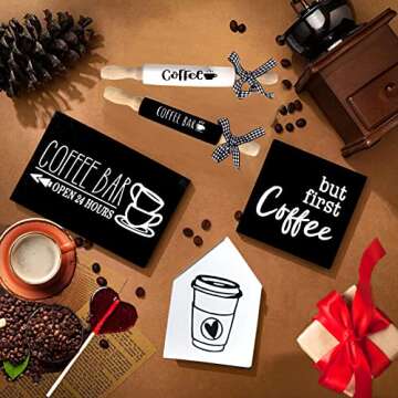 Charming HHTDD 7PCS Coffee Decor Set for Your Home