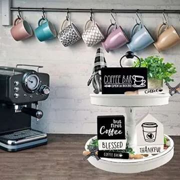 Charming HHTDD 7PCS Coffee Decor Set for Your Home