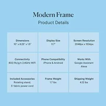 Aura Digital Photo Frame - Beautifully Designed, Easy to Use