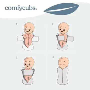 Comfy Cubs Swaddle Blanket Baby Girl Boy Easy Zipper Wrap 2 Pack Newborn Infant Sleep Sack (Small 0-3 Months, Blush, Mauve)