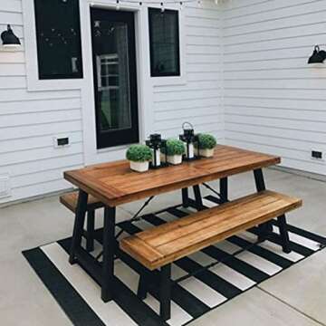 Chic Black and White Area Rug 35.4 x 59 Inches