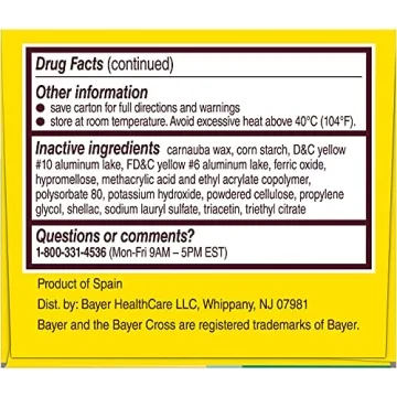 Bayer Coated 81mg Low Dose Aspirin - 3 Bottles of 120ct