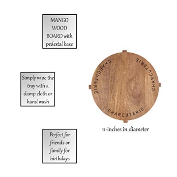 Santa Barbara 11-Inch Mango Wood Cheese Board for Charcuterie