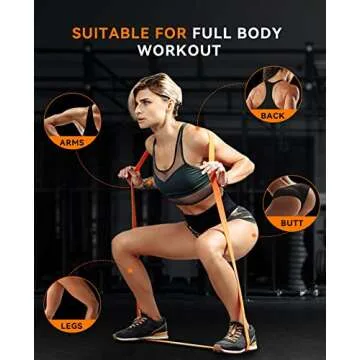 SUNPOW Resistance Bands for Working Out, Pull Up Assistance Bands - Set of 3 Resistance Exercise Workout Stretch Fitness Assist Bands Set for Body, Instruction Guide and Carry Bag Included