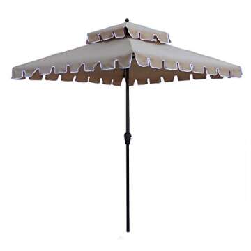 ABBLE 7 Ft Square Patio Umbrella - Durable & UV Protective