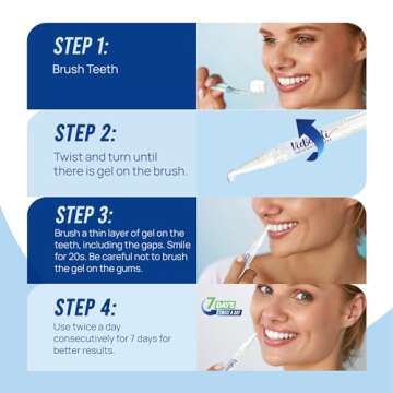VieBeauti Teeth Whitening Pen (3 Pcs), 30+ Uses, Effective, Painless, No Sensitivity, Travel-Friendly, Easy to Use, Beautiful White Smile, Mint Flavor