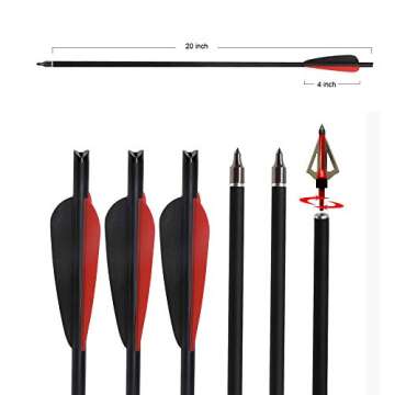 IRQ 20 Inch Crossbow Bolts Set for Hunting and Practice