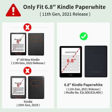 HotBag Clear Kindle Case for (6.8") All-New Kindle Paperwhite 11th Generation Case 2021 & Signature Edition Lightweight Scratch-Proof Transparent TPU Soft Skin Bumper Kindle Cover, Clear ﻿