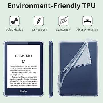 HotBag Clear Kindle Case for (6.8") All-New Kindle Paperwhite 11th Generation Case 2021 & Signature Edition Lightweight Scratch-Proof Transparent TPU Soft Skin Bumper Kindle Cover, Clear ﻿
