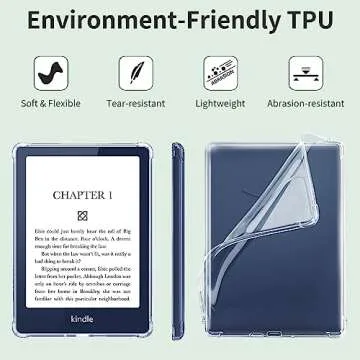 HotBag Clear Kindle Case for (6.8") All-New Kindle Paperwhite 11th Generation Case 2021 & Signature Edition Lightweight Scratch-Proof Transparent TPU Soft Skin Bumper Kindle Cover, Clear ﻿