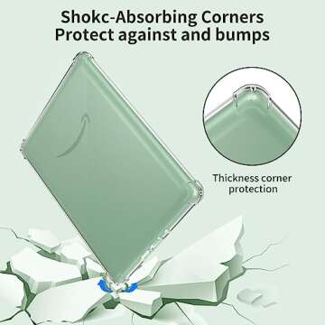 HotBag Clear Kindle Case for (6.8") All-New Kindle Paperwhite 11th Generation Case 2021 & Signature Edition Lightweight Scratch-Proof Transparent TPU Soft Skin Bumper Kindle Cover, Clear ﻿