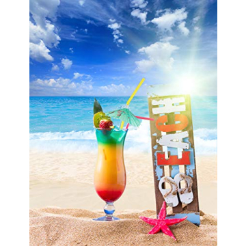 ALINK 50 Colorful Umbrella Drinking Straws for Parties