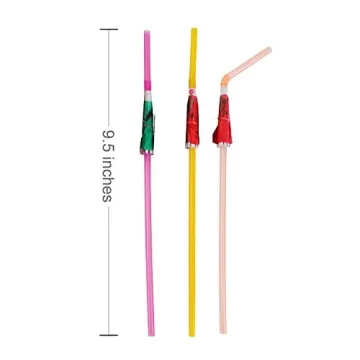 ALINK 50 Colorful Umbrella Drinking Straws for Parties