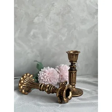 Kolnlala Vintage Floral Candle Holders for Home Decor
