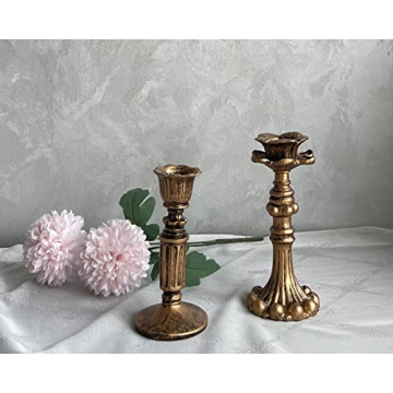 Kolnlala Vintage Floral Candle Holders for Home Decor