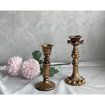 Kolnlala Vintage Floral Candle Holders for Home Decor