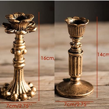 Kolnlala Vintage Floral Candle Holders for Home Decor