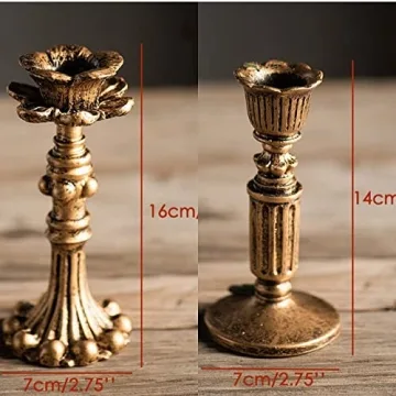 Kolnlala Vintage Floral Candle Holders for Home Decor