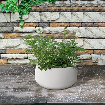 Kante 15.7" Round Concrete Planter for Indoor and Outdoor