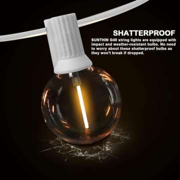 Stunning SUNTHIN White Outdoor String Lights for All Occasions