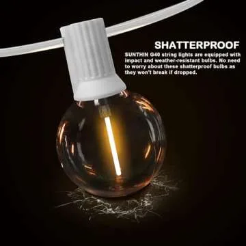 Stunning SUNTHIN White Outdoor String Lights for All Occasions