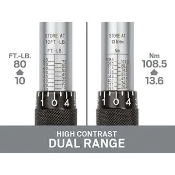 TEKTON 3/8 Inch Drive Micrometer Torque Wrench for Precision