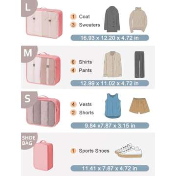 DIMJ Packing Cubes Set for Effortless Travel Organization