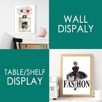 Lodintech Fashion Wall Art Bedroom Aesthetic Canvas Pink Art Prints Wall Decor Black White Fashion P...