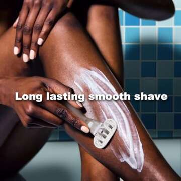 THURLADY Travel Razors for Women, 5-Blade Womens Razors for Shaving, 1 Mini Razor, 3 Razor Blade Refills and 1 Travel Case, Portable Women Razor for an Extra Smooth Shave, Travel Essentials, Coffee