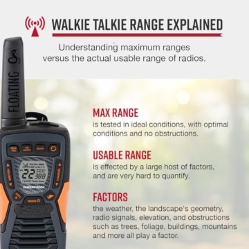 Cobra ACXT1035R Floating Walkie Talkies Waterproof & Rechargeable