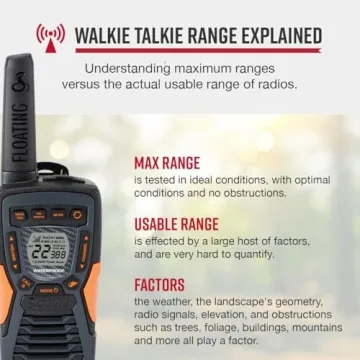 Cobra ACXT1035R Floating Walkie Talkies Waterproof & Rechargeable