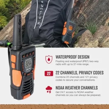 Cobra ACXT1035R Floating Walkie Talkies Waterproof & Rechargeable