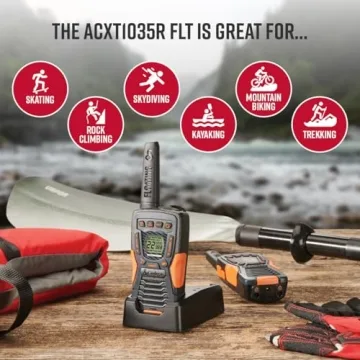 Cobra ACXT1035R Floating Walkie Talkies Waterproof & Rechargeable