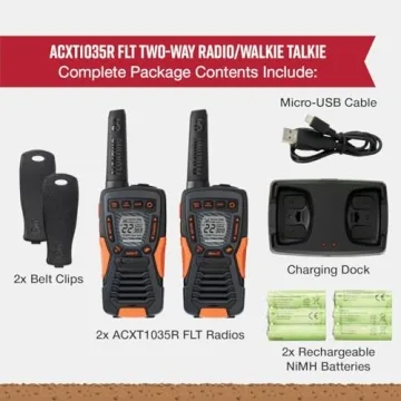Cobra ACXT1035R Floating Walkie Talkies Waterproof & Rechargeable