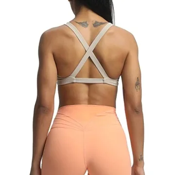 Aoxjox Satara Twist Sports Bra Backless Padded Yoga Top