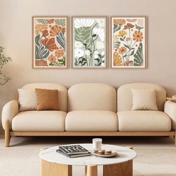 KAIRNE Flower Market Framed Canvas Art Set for All Spaces