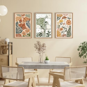 KAIRNE Flower Market Framed Canvas Art Set for All Spaces