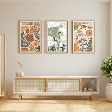 KAIRNE Flower Market Framed Canvas Art Set for All Spaces